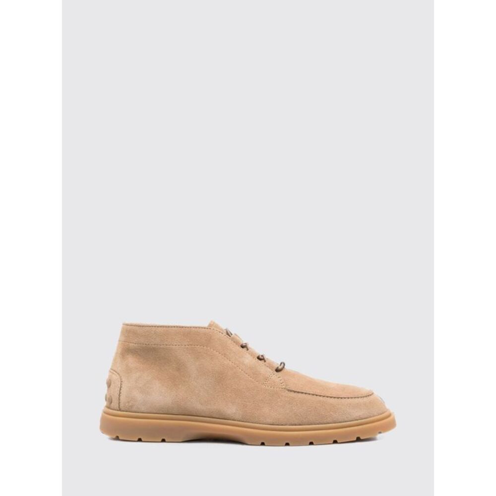 Tod's Men Suede Calfskin Chukka Boots Tod's With Round Toe And Rubber Sole